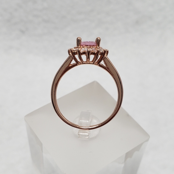18k Rose Gold Pink Ring - Picture 4 of 8